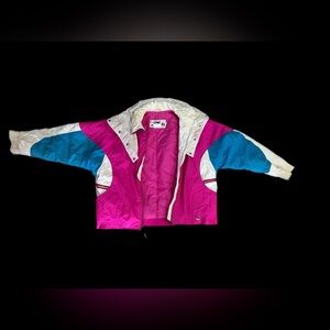🕺 🧥  1990’s Retro Vintage Color Block Club Attivo Light Weght Ski Coat Medium 💥